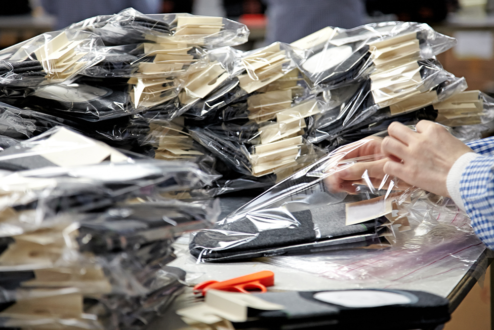 Garment production assembly line